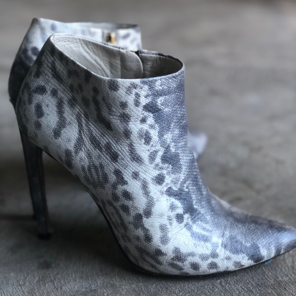Gucci snake print booties